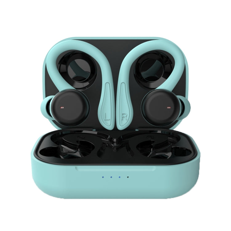T&G T40 TWS IPX6 Water-resistant Hanging Ear Wireless Bluetooth Earphones with Charging Box(Blue)