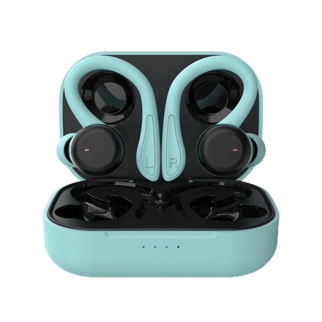 T&G T40 TWS IPX6 Water-resistant Hanging Ear Wireless Bluetooth Earphones with Charging Box(Blue)