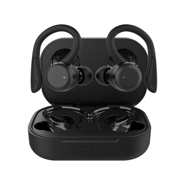 T&G T40 TWS IPX6 Water-resistant Hanging Ear Wireless Bluetooth Earphones with Charging Box(Black)