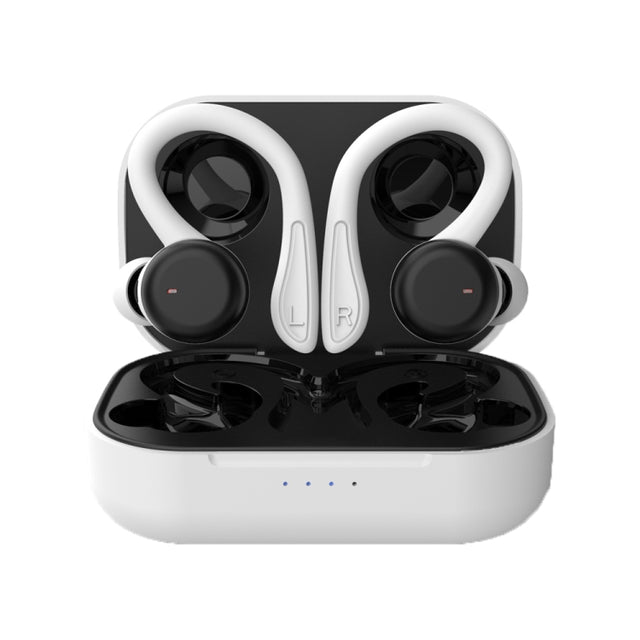 T&G T40 TWS IPX6 Water-resistant Hanging Ear Wireless Bluetooth Earphones with Charging Box(White)