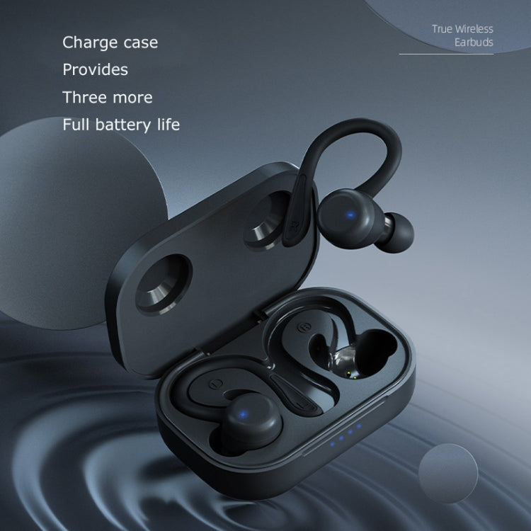 T&G T40 TWS IPX6 Water-resistant Hanging Ear Wireless Bluetooth Earphones with Charging Box(Blue)