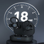 T&G T40 TWS IPX6 Water-resistant Hanging Ear Wireless Bluetooth Earphones with Charging Box(Black)