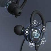 T&G T40 TWS IPX6 Water-resistant Hanging Ear Wireless Bluetooth Earphones with Charging Box(Blue)