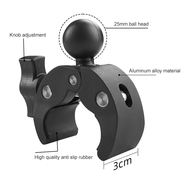 Motorcycle Dual-heads Crabs Clamps Handlebar Fixed Mount, Length:18cm