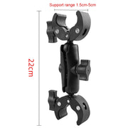 Motorcycle Dual-heads Crabs Clamps Handlebar Fixed Mount, Length:22cm
