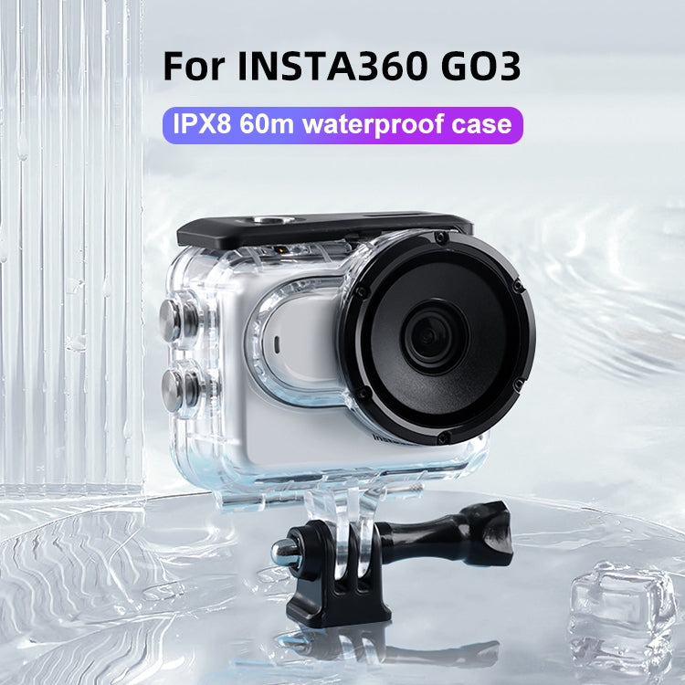 For Insta360 GO 3 / 3S Underwater Water-resistant Housing Case with Touch Back Cover