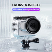 For Insta360 GO 3 / 3S Underwater Water-resistant Housing Case with Touch Back Cover
