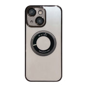 For iPhone 15 Plus Magsafe Electroplate PC Phone Case(Black)