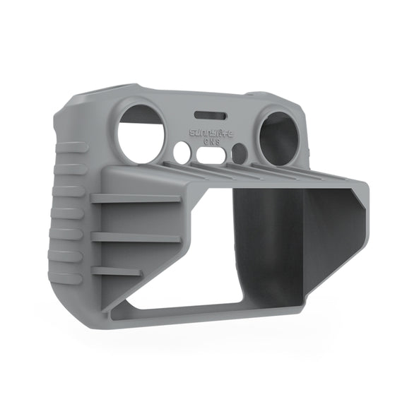 For DJI RC 2 Sunnylife Remote Control Shockproof Anti-scratch Silicone Case with Hood(Grey)