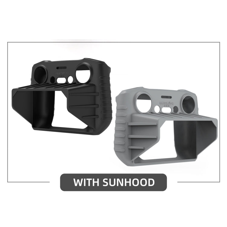 For DJI RC 2 Sunnylife Remote Control Shockproof Anti-scratch Silicone Case with Hood(Grey)