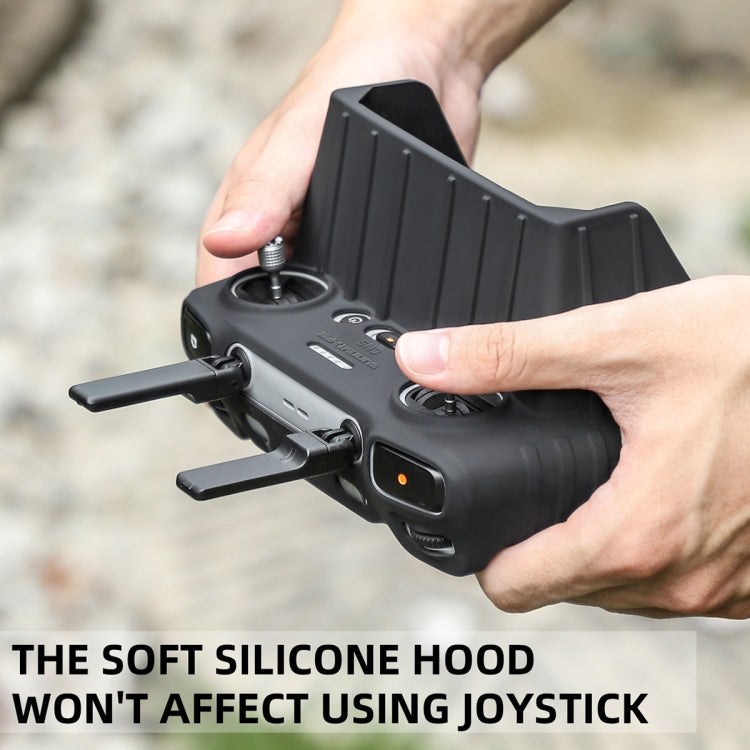 For DJI RC 2 Sunnylife Remote Control Shockproof Anti-scratch Silicone Case with Hood(Grey)