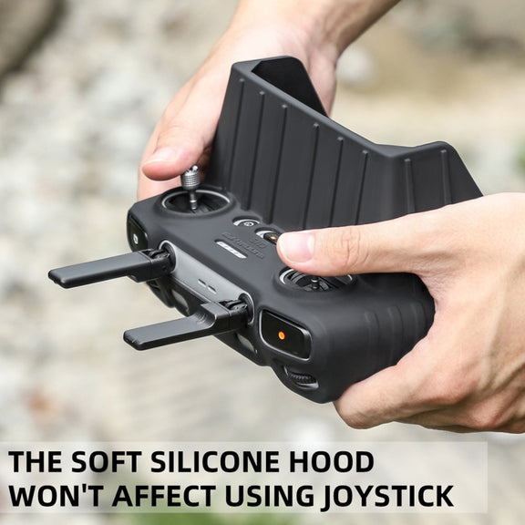 For DJI RC 2 Sunnylife Remote Control Shockproof Anti-scratch Silicone Case with Hood(Grey)