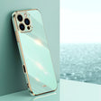 For iPhone 16 Pro Max XINLI Straight Edge 6D Electroplate TPU Phone Case(Mint Green) - iPhone 16 Pro Max Cases by XINLI | Online Shopping South Africa | PMC TechLife | Buy Now Pay Later Mobicred