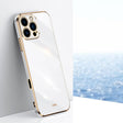 For iPhone 16 Pro XINLI Straight Edge 6D Electroplate TPU Phone Case(White) - free shipping - PMC TechLife - Order now!