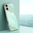 For iPhone 16 Plus XINLI Straight Edge 6D Electroplate TPU Phone Case(Mint Green) - iPhone 16 Plus Cases by XINLI | Online Shopping South Africa | PMC TechLife | Buy Now Pay Later Mobicred