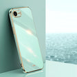 For iPhone 16e XINLI Straight Edge 6D Electroplate TPU Phone Case(Mint Green) - free shipping - PMc TechLife - Order now!