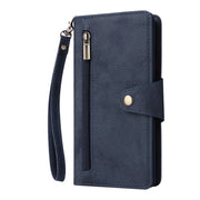 For Google Pixel 8 Pro Rivet Buckle 9 Cards Three Fold Leather Phone Case(Blue)
