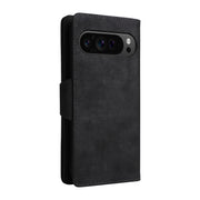 For Google Pixel 9 Pro Rivet Buckle 9 Cards Three Fold Leather Phone Case(Black)
