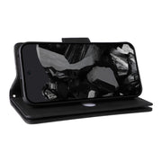 For Google Pixel 9 Pro Rivet Buckle 9 Cards Three Fold Leather Phone Case(Black)