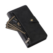 For Google Pixel 9 Rivet Buckle 9 Cards Three Fold Leather Phone Case(Black)