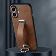 For iPhone 16 Plus SULADA Tide Cool Series PC + Leather Texture Skin Feel Phone Case(Brown) - iPhone 16 Plus Cases by SULADA | Online Shopping South Africa | PMC TechLife | Buy Now Pay Later Mobicred