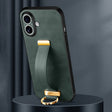 For iPhone 16 Plus SULADA Tide Cool Series PC + Leather Texture Skin Feel Phone Case(Green) - iPhone 16 Plus Cases by SULADA | Online Shopping South Africa | PMC TechLife | Buy Now Pay Later Mobicred