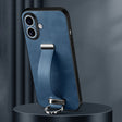 For iPhone 16 SULADA Tide Cool Series PC + Leather Texture Skin Feel Phone Case(Blue) - iPhone 16 Cases by SULADA | Online Shopping South Africa | PMC TechLife | Buy Now Pay Later Mobicred