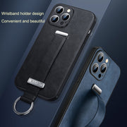 For iPhone 16 SULADA Tide Cool Series PC + Leather Texture Skin Feel Phone Case(Brown)