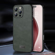 For iPhone 16 Pro SULADA Shockproof TPU Hybrid Handmade Leather Phone Case(Green) - iPhone 16 Pro Cases by SULADA | Online Shopping South Africa | PMC TechLife | Buy Now Pay Later Mobicred