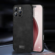 For iPhone 16 Pro SULADA Shockproof TPU Hybrid Handmade Leather Phone Case(Black) - free shipping - PMC TechLife - Order now!