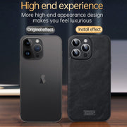 For iPhone 16 SULADA Shockproof TPU Hybrid Handmade Leather Phone Case(Red)