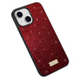 For iPhone 15 Plus SULADA Glittery PC Hybrid TPU Handmade Leather Phone Case(Red) - iPhone 15 Plus Cases by SULADA | Online Shopping South Africa | PMC TechLife | Buy Now Pay Later Mobicred
