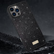 For iPhone 16 Pro Max SULADA Glittery PC Hybrid TPU Handmade Leather Phone Case(Black) - iPhone 16 Pro Max Cases by SULADA | Online Shopping South Africa | PMC TechLife | Buy Now Pay Later Mobicred