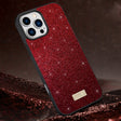 For iPhone 16 Pro Max SULADA Glittery PC Hybrid TPU Handmade Leather Phone Case(Red) - iPhone 16 Pro Max Cases by SULADA | Online Shopping South Africa | PMC TechLife | Buy Now Pay Later Mobicred