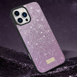 For iPhone 16 Pro Max SULADA Glittery PC Hybrid TPU Handmade Leather Phone Case(Purple) - iPhone 16 Pro Max Cases by SULADA | Online Shopping South Africa | PMC TechLife | Buy Now Pay Later Mobicred