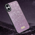 For iPhone 16 Plus SULADA Glittery PC Hybrid TPU Handmade Leather Phone Case(Purple) - iPhone 16 Plus Cases by SULADA | Online Shopping South Africa | PMC TechLife | Buy Now Pay Later Mobicred