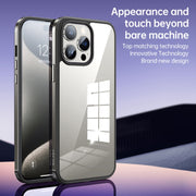 For iPhone 15 Plus SULADA Metal Frame + Nano Glass + TPU Phone Case(Gold)