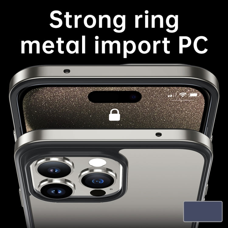 For iPhone 15 Plus SULADA Metal Frame + Nano Glass + TPU Phone Case(Gold)