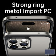 For iPhone 15 Plus SULADA Metal Frame + Nano Glass + TPU Phone Case(Gold)