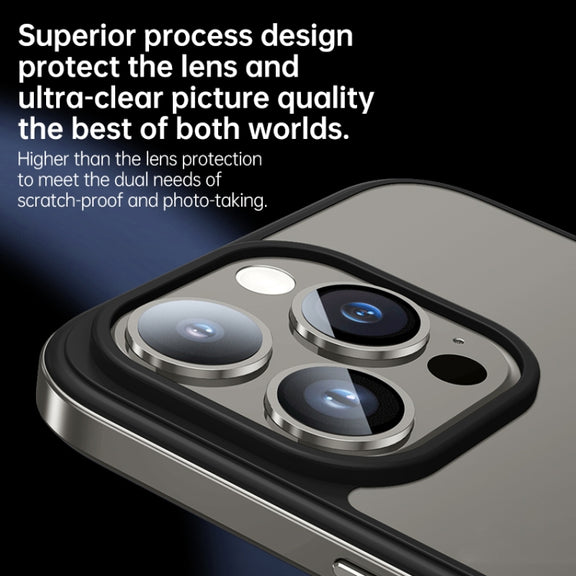 For iPhone 15 Plus SULADA Metal Frame + Nano Glass + TPU Phone Case(Gold)