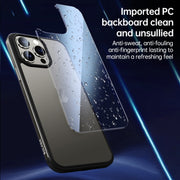 For iPhone 15 Plus SULADA Metal Frame + Nano Glass + TPU Phone Case(Gold)