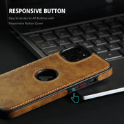 For iPhone 15 Pro Leather Texture Stitching Phone Case(Brown)