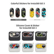 For Insta360 GO 3 Sunnylife Silicone Case Stickers Skin Wrap Lens Cover with Neck Strap(Black)