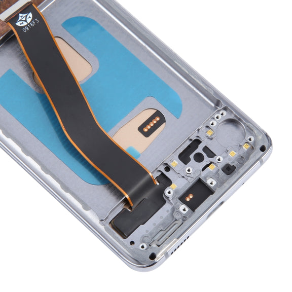 For Samsung Galaxy S20 SM-G980 TFT LCD Screen Digitizer Full Assembly with Frame, Not Supporting Fingerprint Identification(Silver)