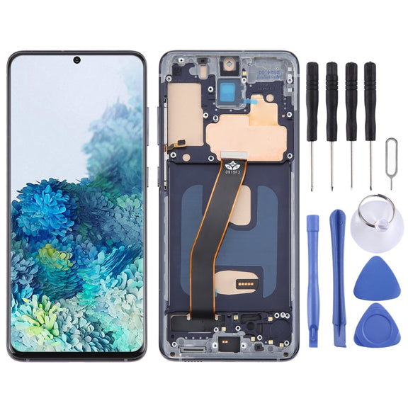 For Samsung Galaxy S20 4G SM-G980 TFT LCD Screen Digitizer Full Assembly with Frame, Not Supporting Fingerprint Identification