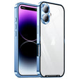 For iPhone 16 Frosted Metal Phone Case(Blue) - iPhone 16 Cases by PMC TechLife | Online Shopping South Africa | PMC TechLife | Buy Now Pay Later Mobicred