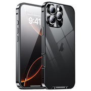 For iPhone 16 Pro Frosted Metal Phone Case(Black)
