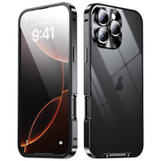 For iPhone 16 Pro Frosted Metal Phone Case(Black)