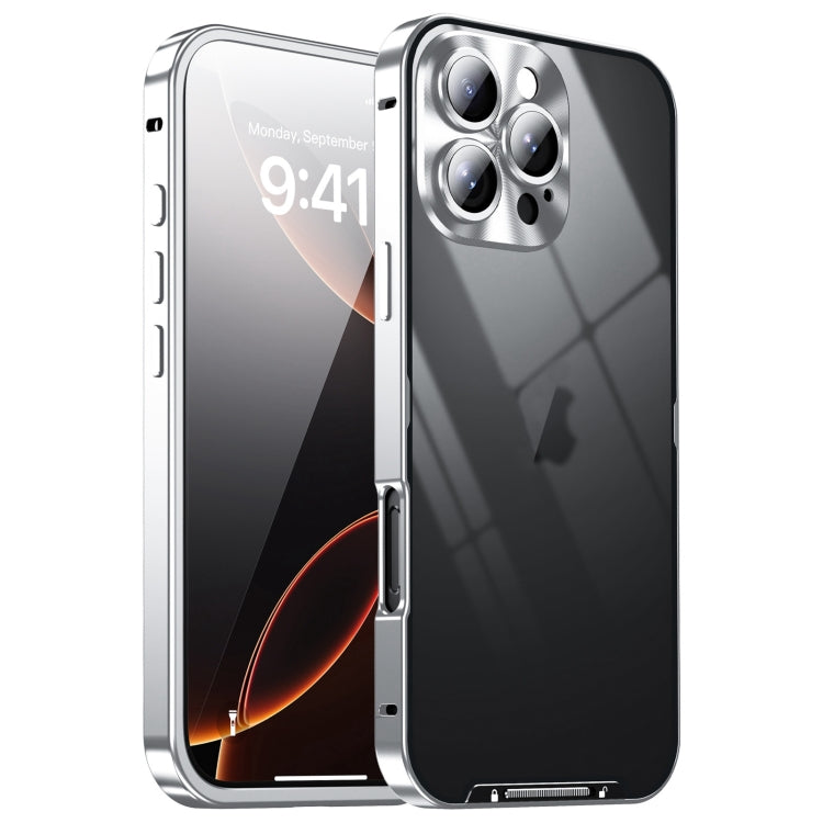 For iPhone 16 Pro Frosted Metal Phone Case(Silver)