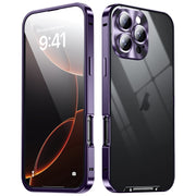 For iPhone 16 Pro Frosted Metal Phone Case(Purple)